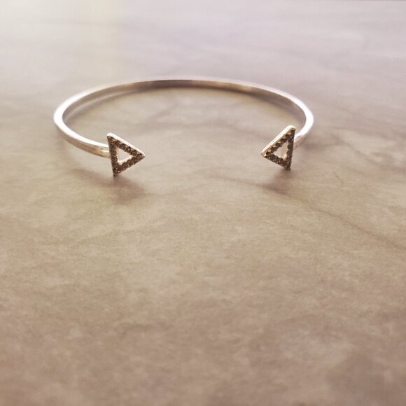 Stella & Dot Jewelry - ✨ Stella and Dot Triangle Pave Rhinestones Minimalist Bangle Bracelet ✨